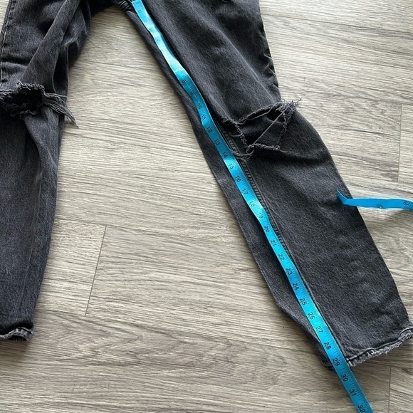 Abercrombie & Fitch - 90's Straight Ultra High Rise Size 28/6R Black Denim - Picture 5 of 7
